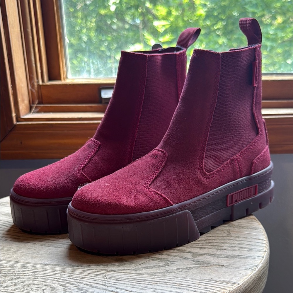 Puma Women's Raspberry Pull-On Platform Ankle Boots